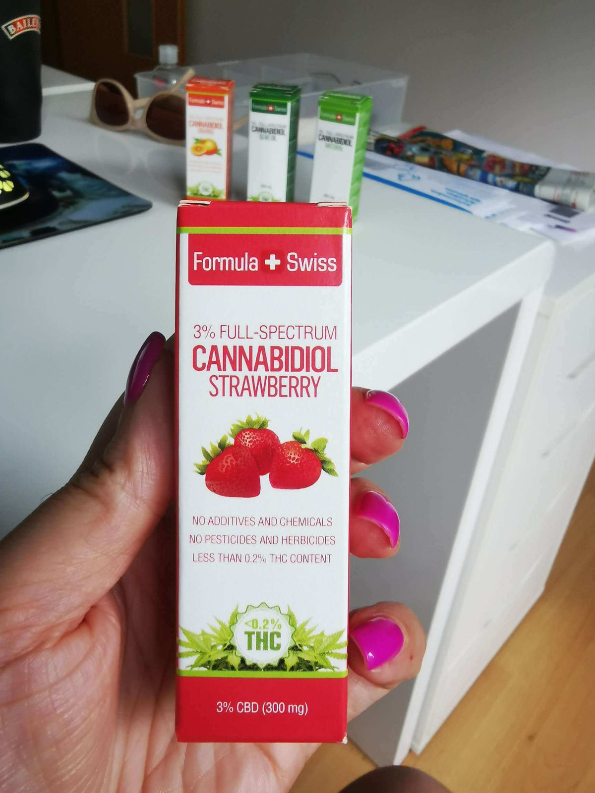 Formula Swiss CBD aliejus MCT aliejuje – braškių aromatas